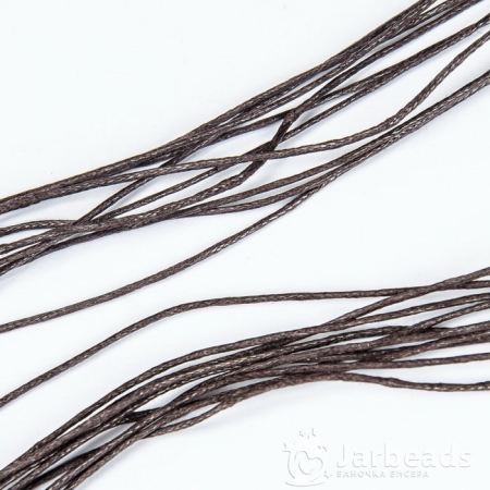 Шнур плетеный синтетический d.1мм отрезок 1м коричневый
