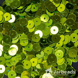 Пайетки круглые металлик 6мм (зеленый оливковый) 10гр