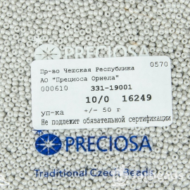 Бисер чешский PRECIOSA 10/0 (50гр) 1сорт серый 16249mel