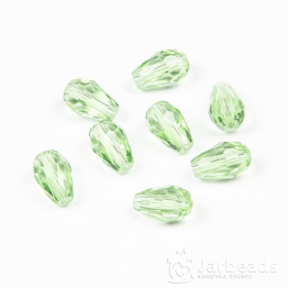 Бусина-кристалл капля 12*8мм (зеленый нежный прозрачный) арт.70